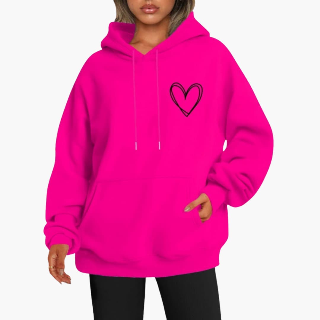 Kapuzensweatshirt mit Kängurutasche für Damen