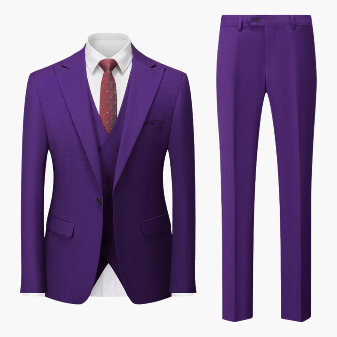 Dreiteiliger Slim-Fit Herrenanzug
