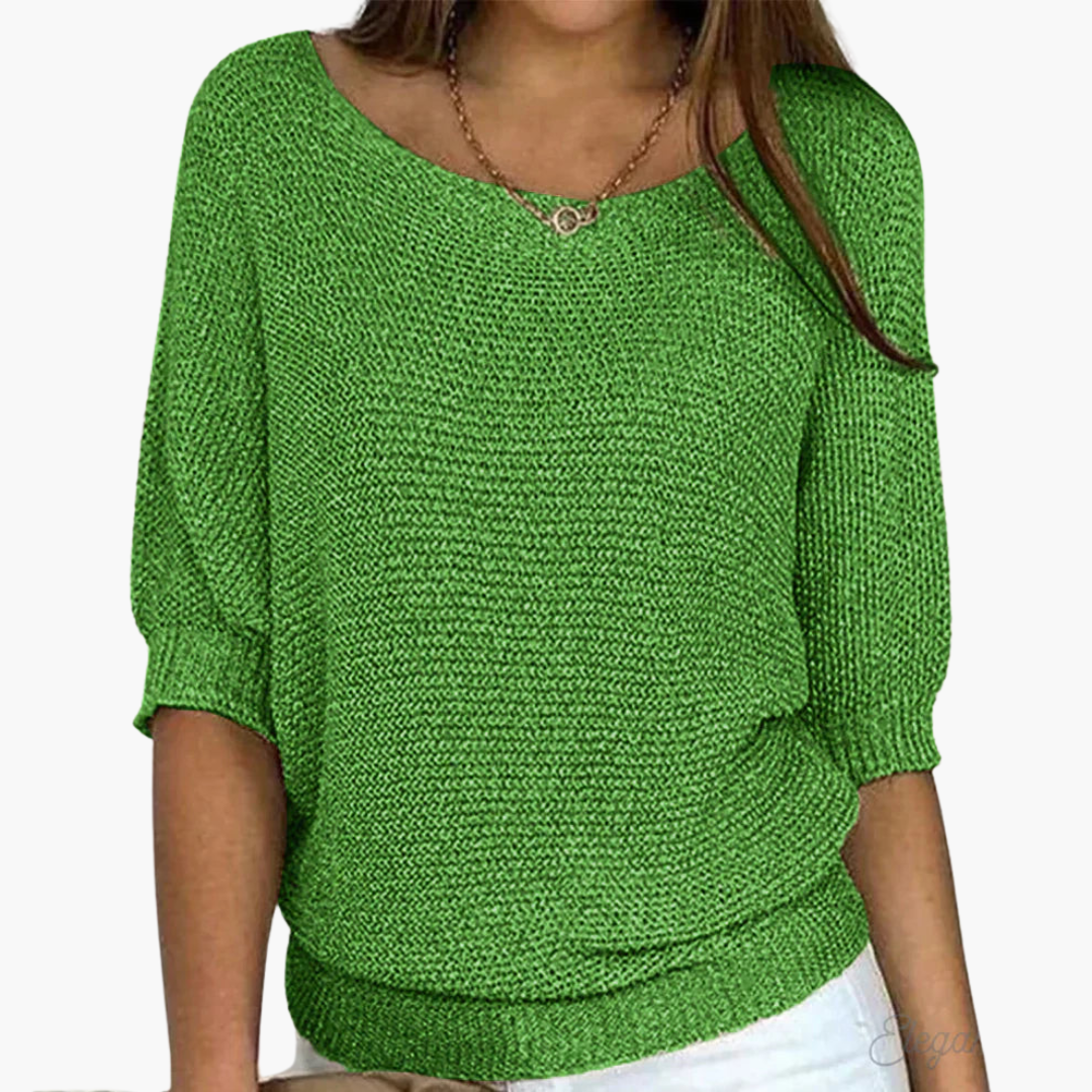 Gerippter Strickpullover für Damen