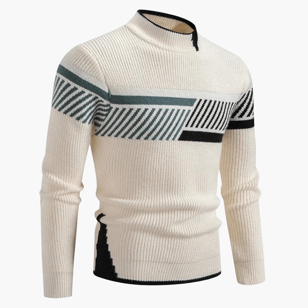 Strukturiertes Strickpullover für Herren