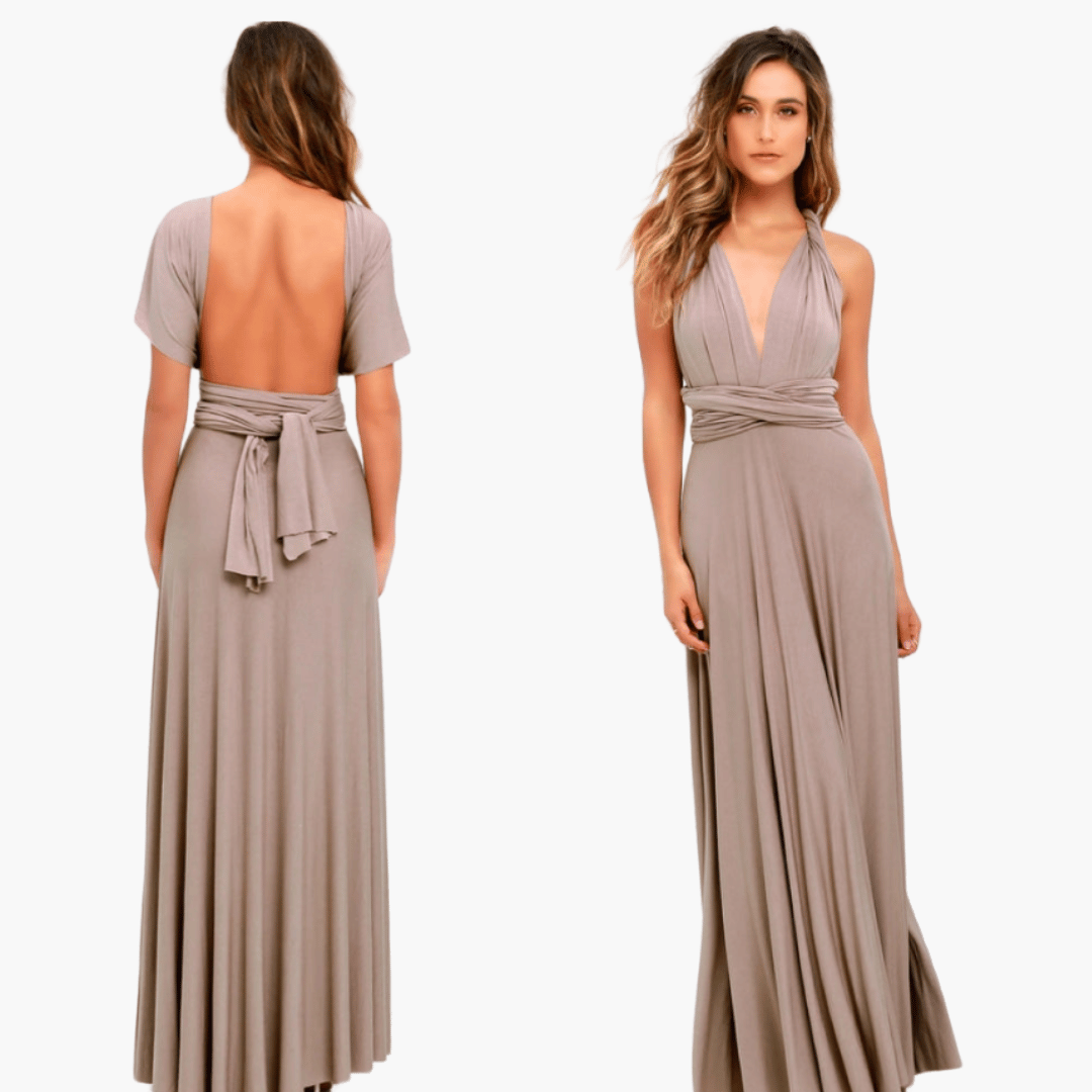 Mehrfach-Wickel Maxi Kleid für Damen