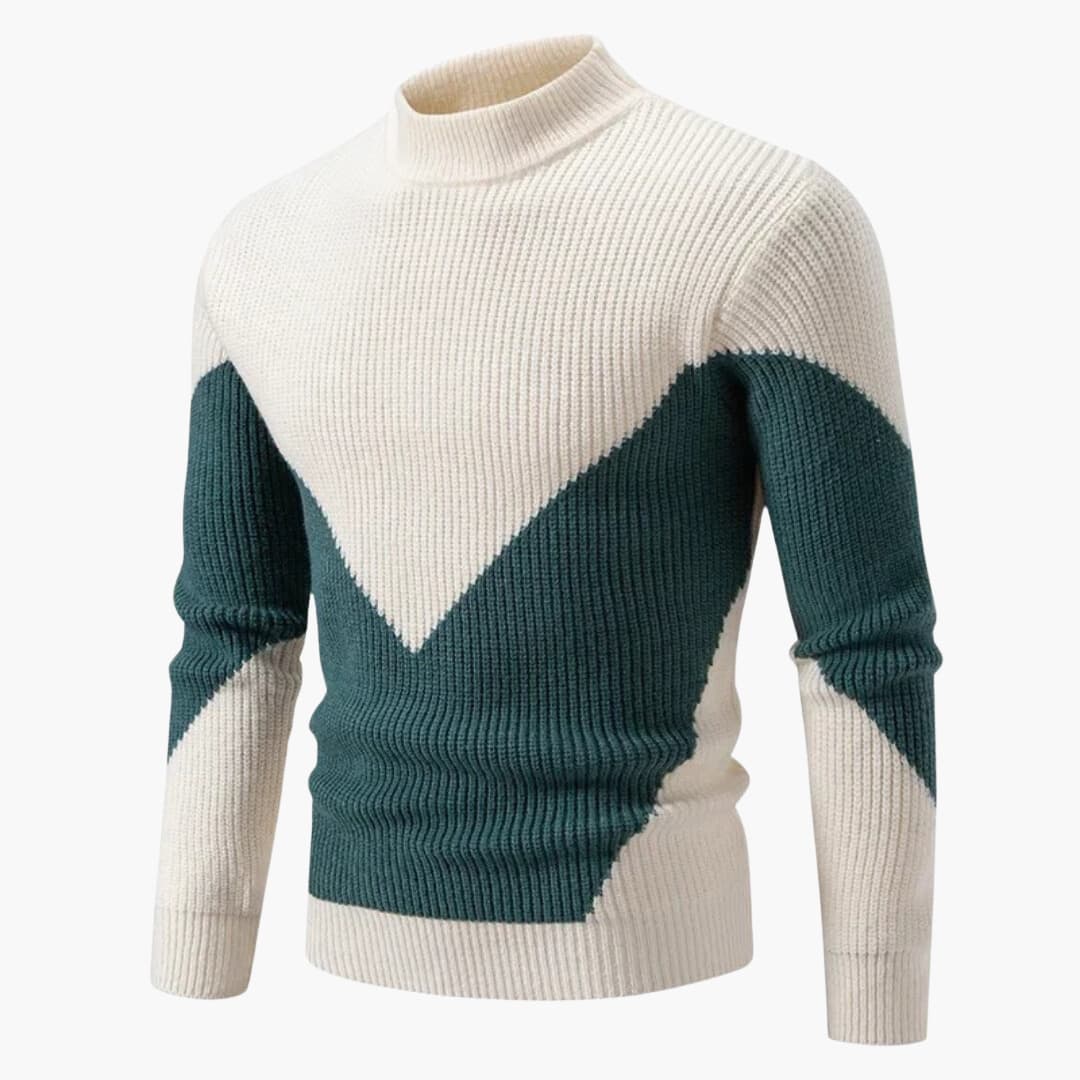 Gestrickter Langarm-Pullover für Herrenv