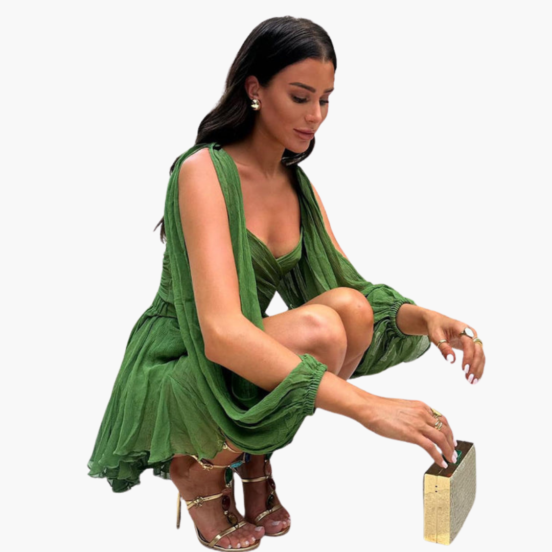 Ballonärmel Minikleid für Damen