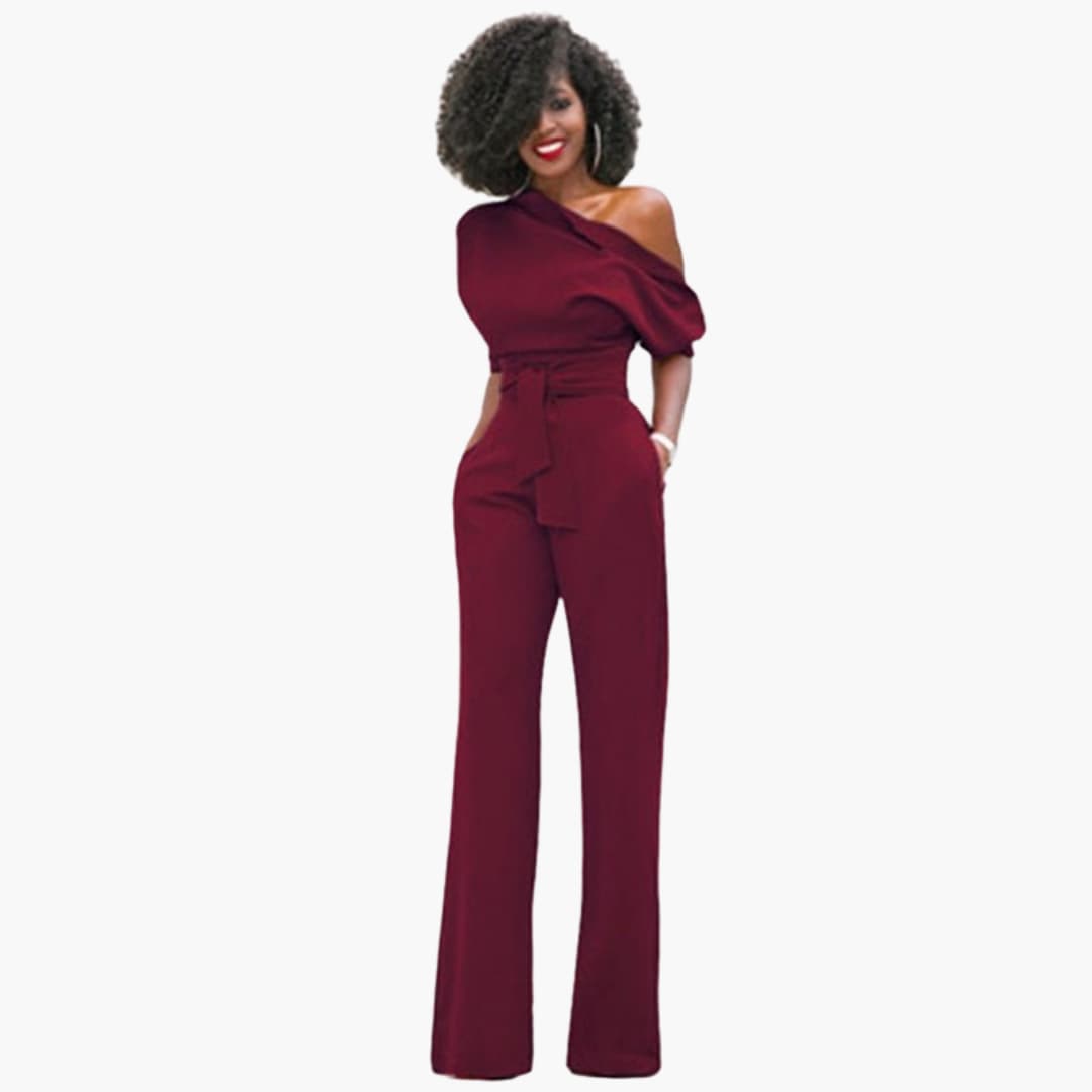 One-Schulter Overall mit Gürtel für Damen