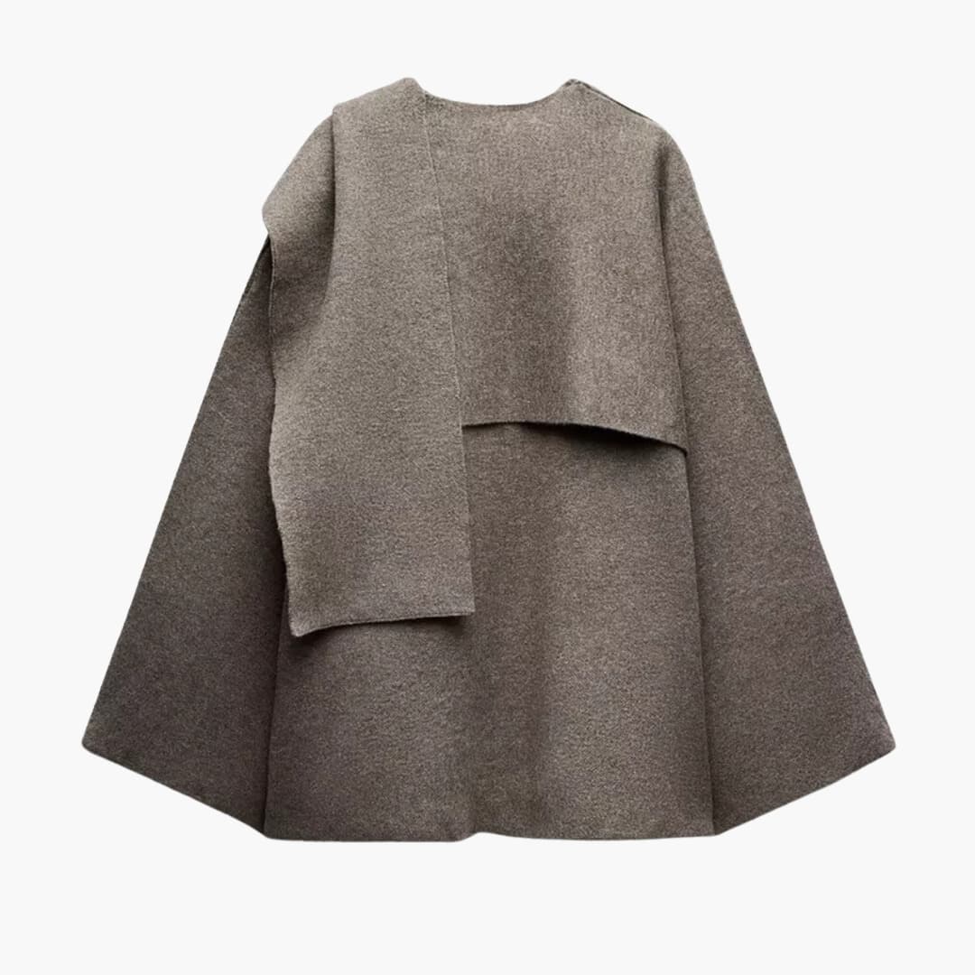 Cape Mantel mit Drapierung für Damen