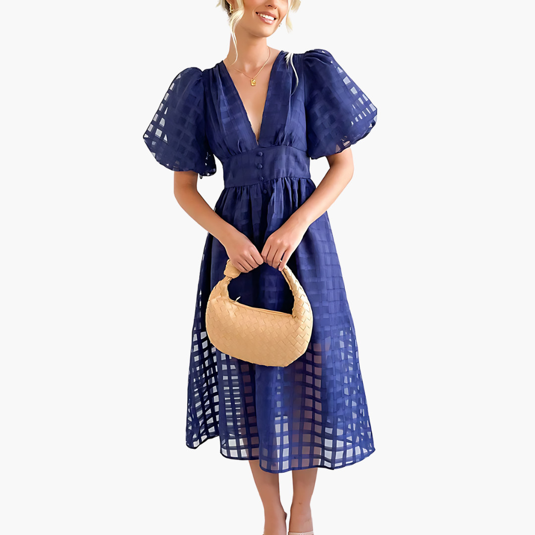 A Linie Midi Kleid für Damen