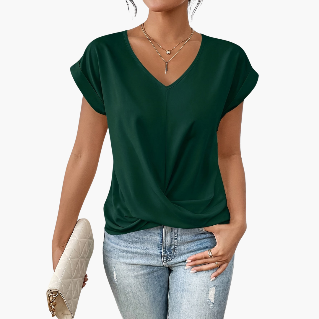 V-Ausschnitt T-Shirt für Damen