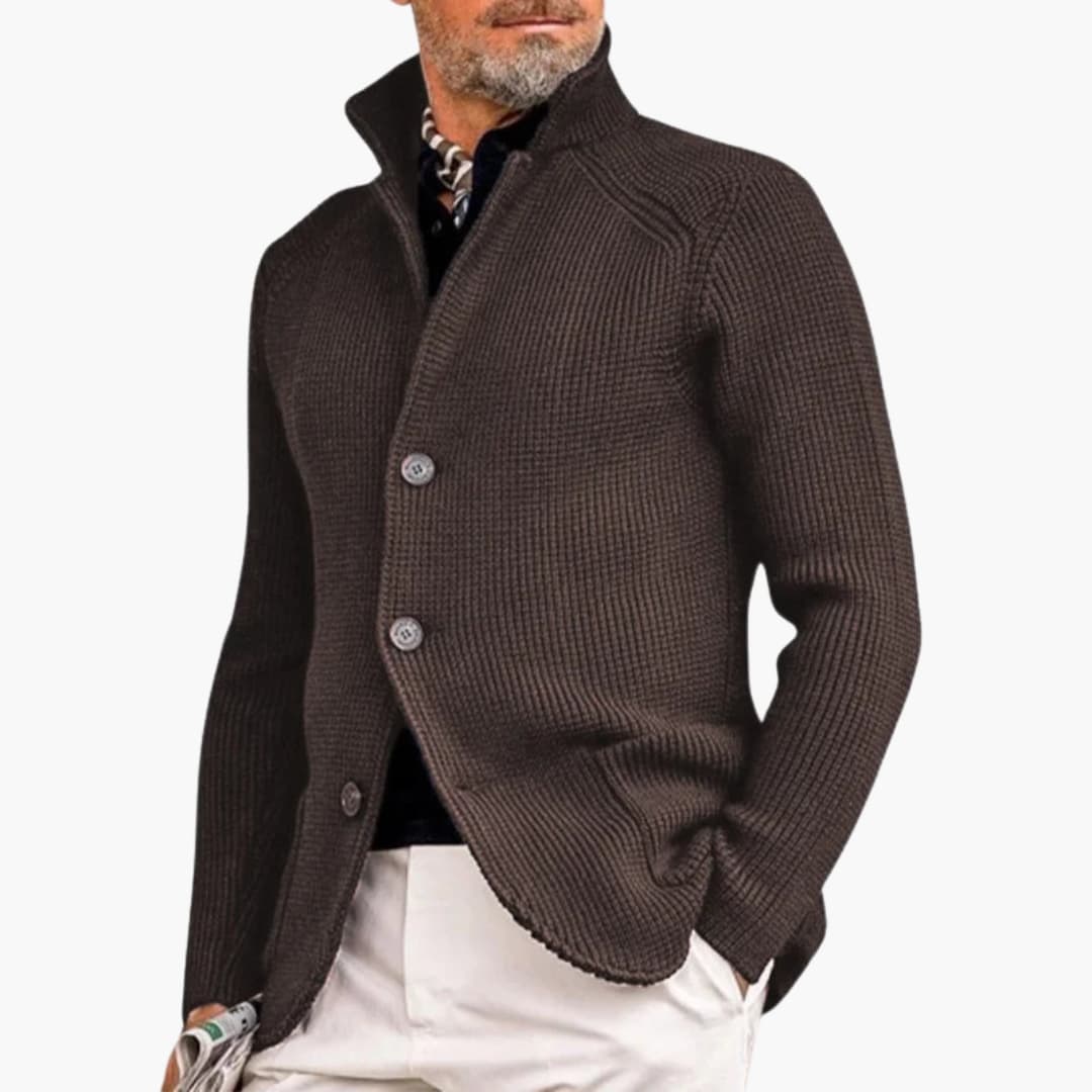 Feinstrick-Strickjacke für Herren