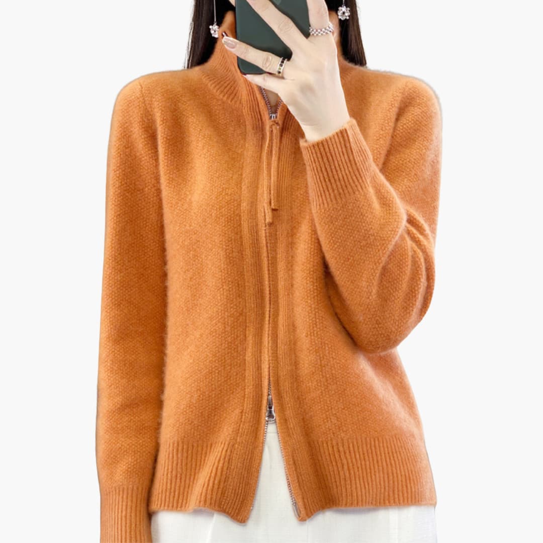Reißverschluss Strickjacke für Damen