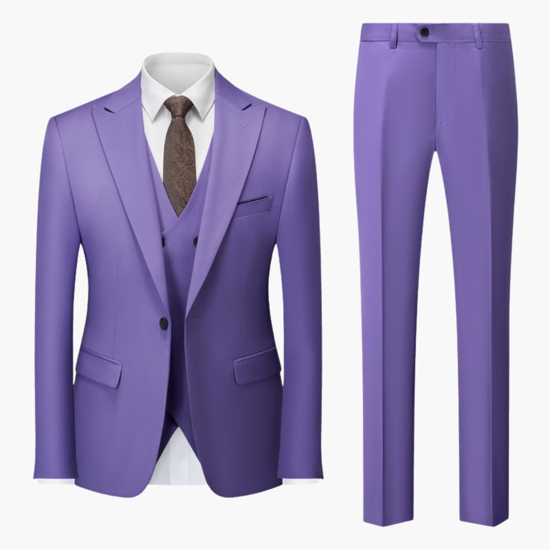Dreiteiliger Slim-Fit Herrenanzug