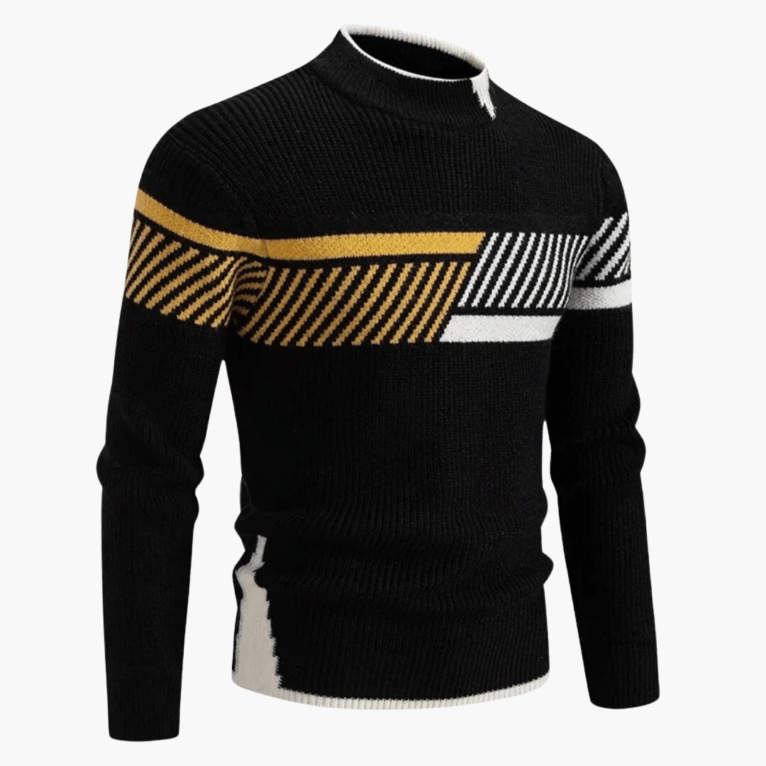 Strukturiertes Strickpullover für Herren