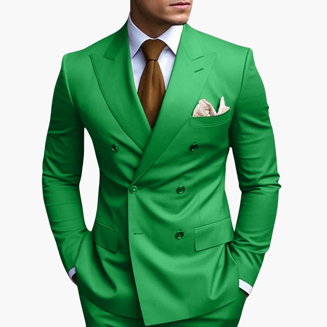Doppelreihiger Slim Fit Anzug für Herren