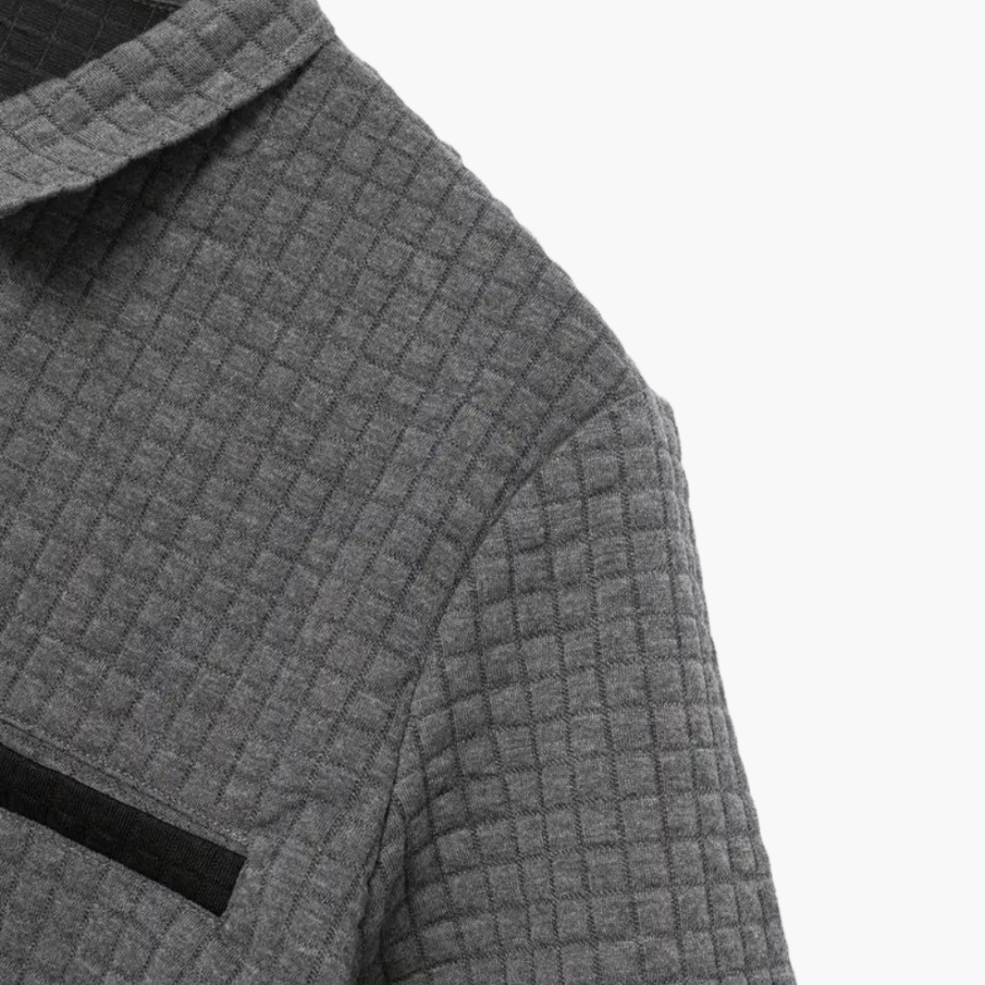 Texturiertes Slim Fit Polohemd für Herren