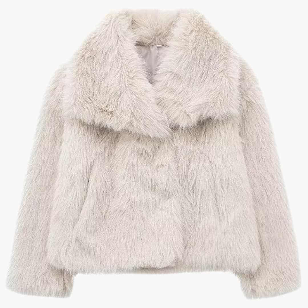 Flauschiger Mantel für Damen