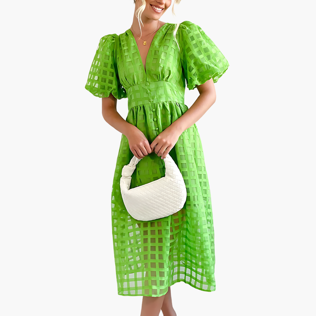 A Linie Midi Kleid für Damen
