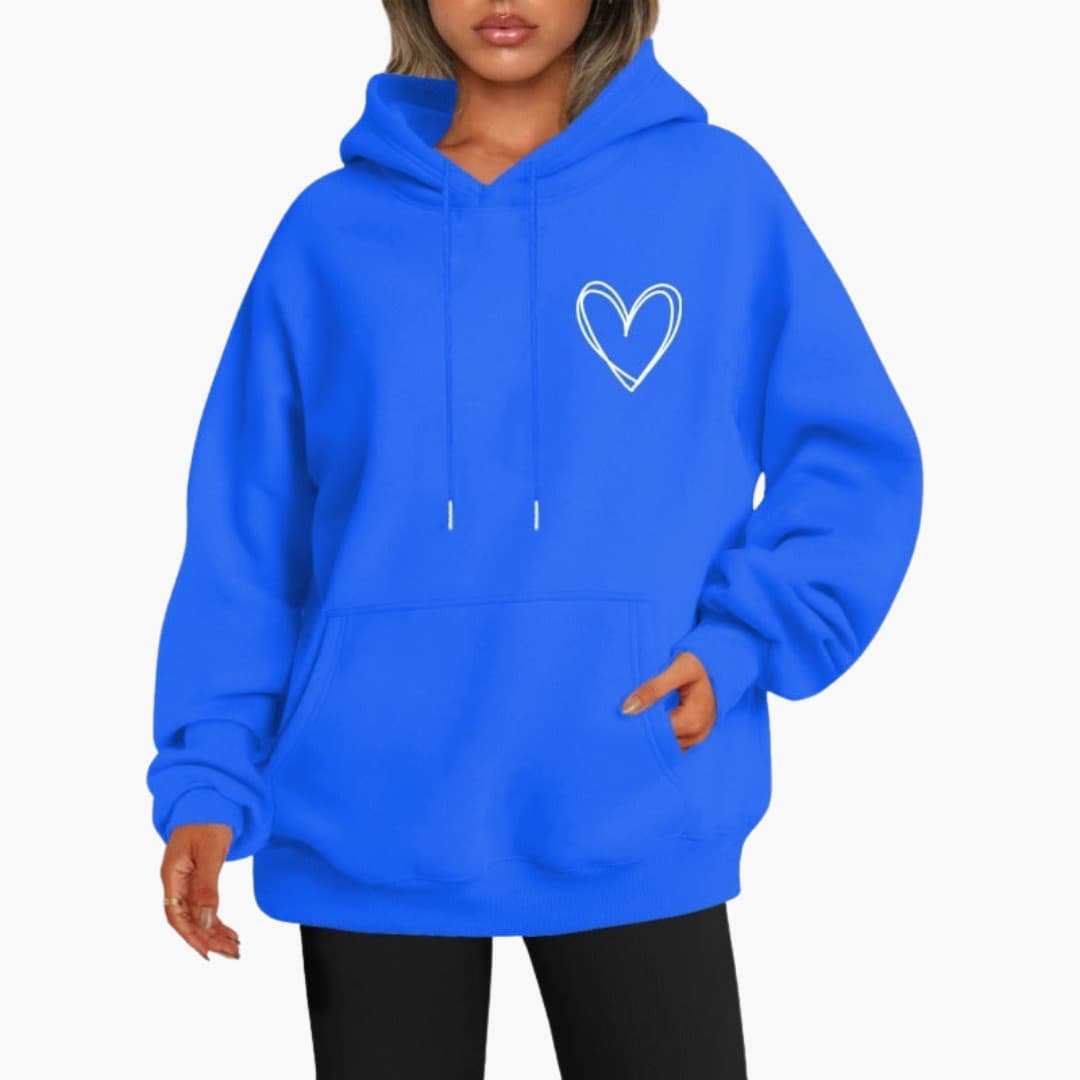 Kapuzensweatshirt mit Kängurutasche für Damen