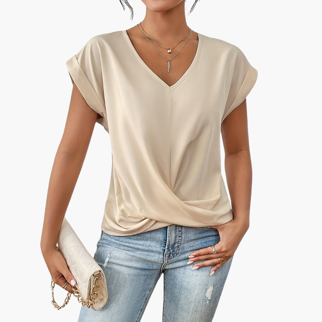 V-Ausschnitt T-Shirt für Damen