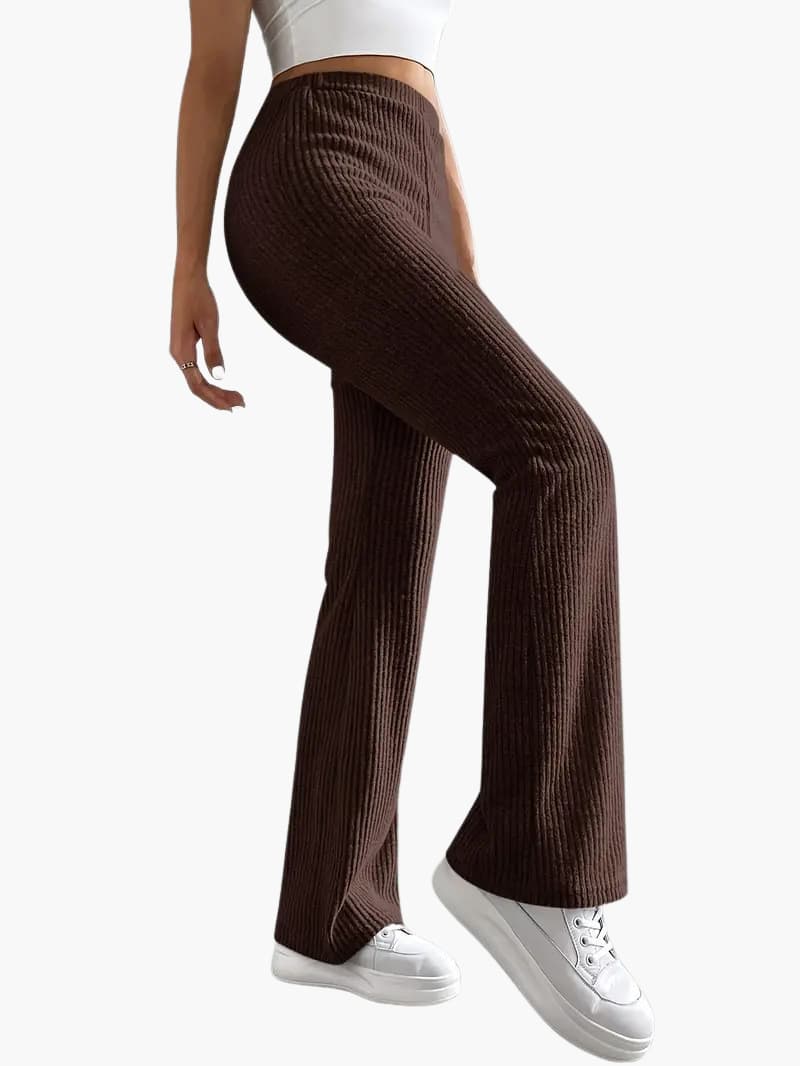 Hohe Taille Weitbein Hose für Damen