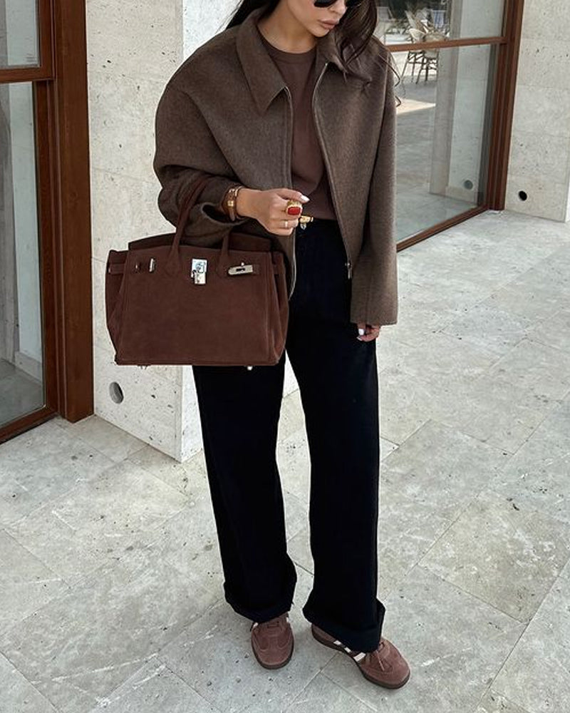 Kastenförmiger Kurzjacke für Damen