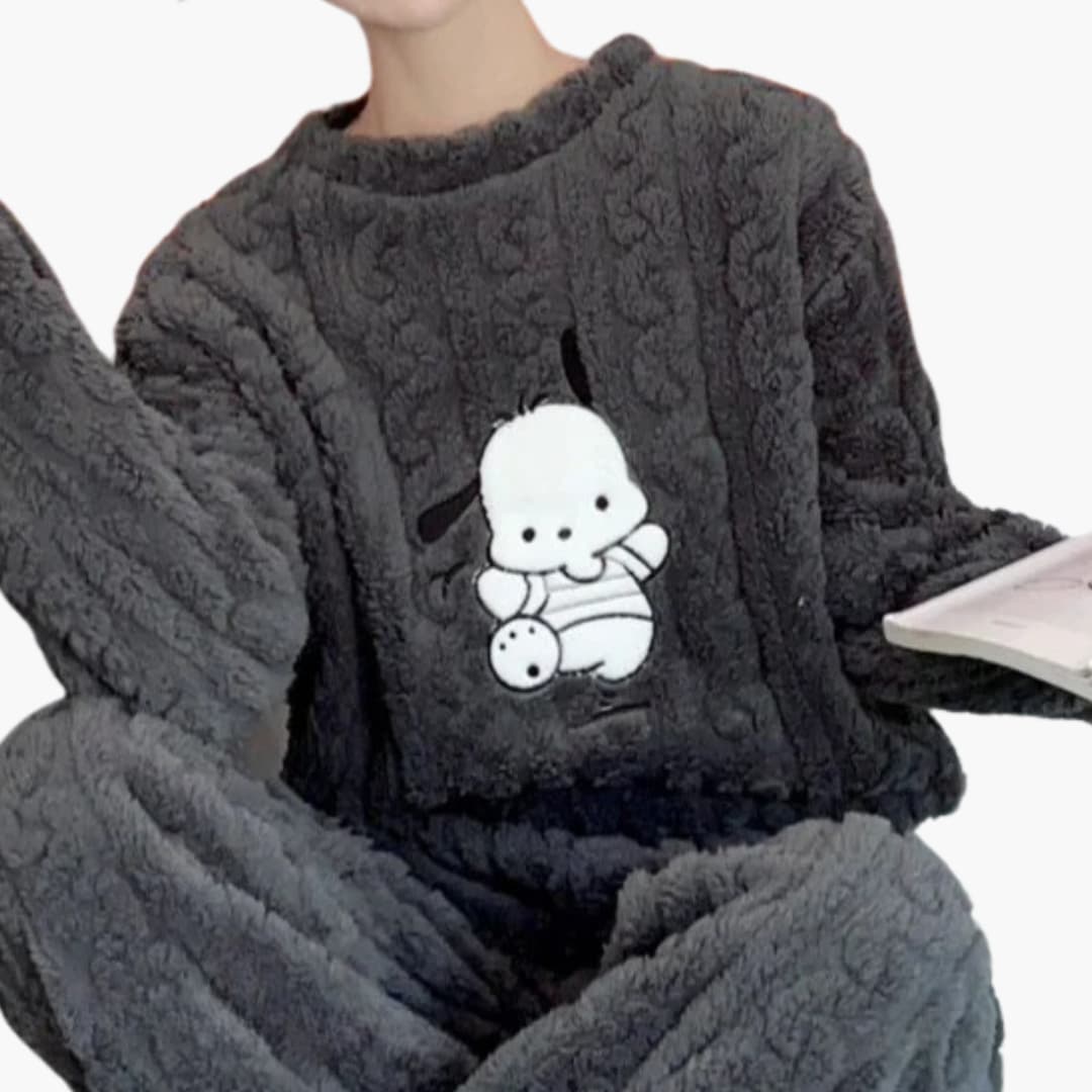 Fleece Schlafanzug Set für Damen