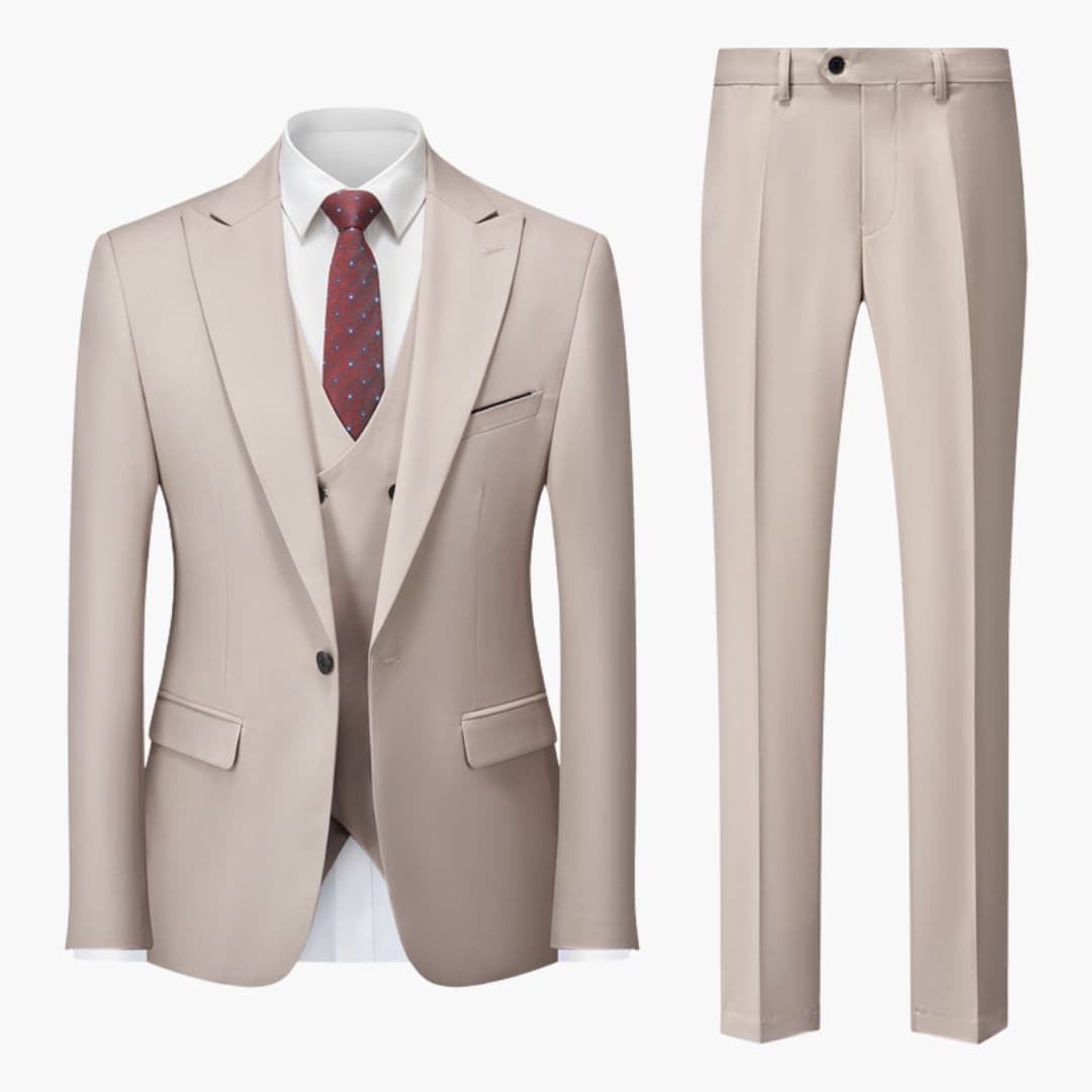 Dreiteiliger Slim-Fit Herrenanzug