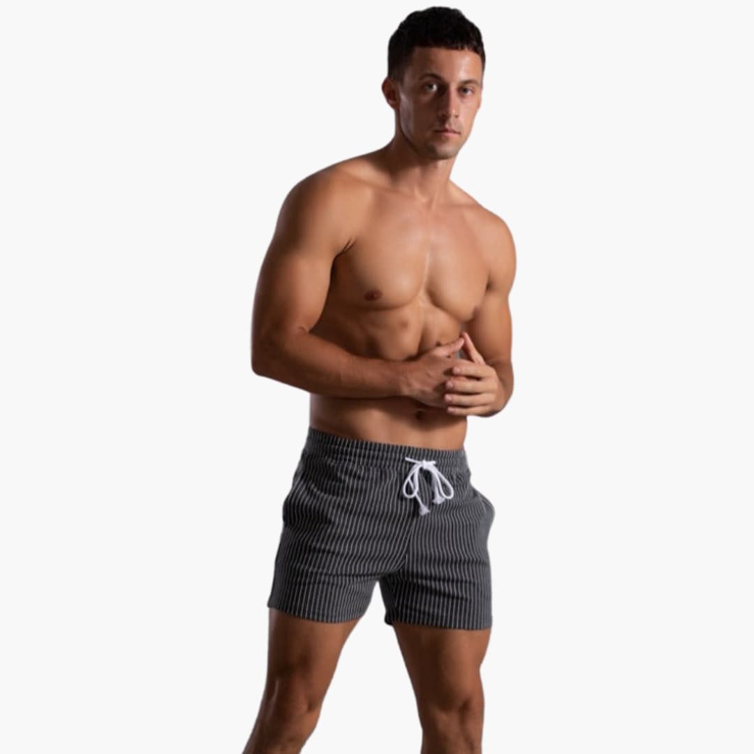 Kordelzug Gestreifte Shorts für Herren