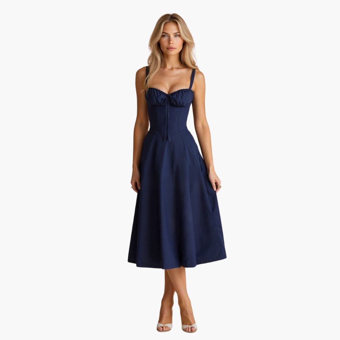 Spitzenschnürung Taillenkleid für Damen
