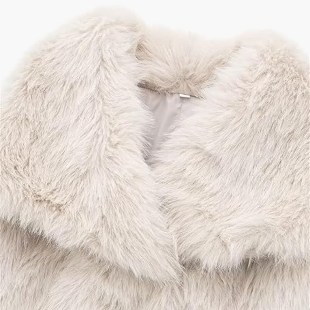 Flauschiger Mantel für Damen