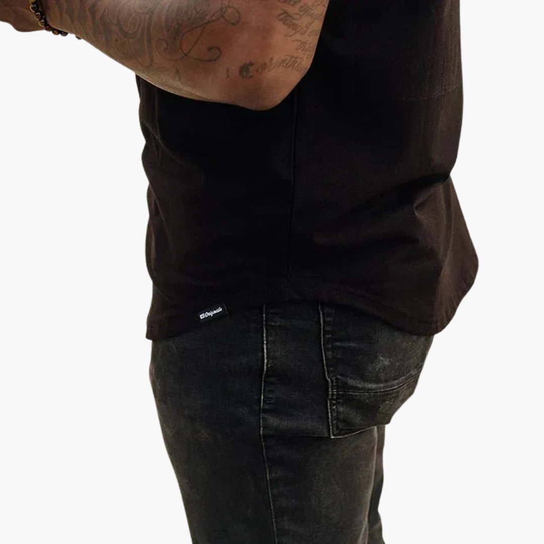 Slim Fit T-Shirt mit Saum für Herren