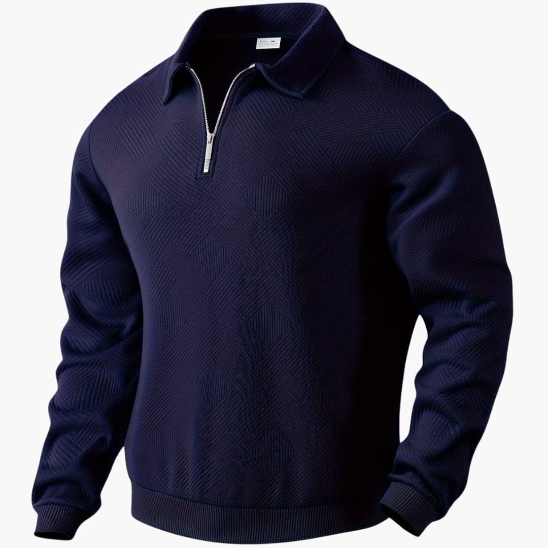 Geometrisch Gemusterter Strickpullover für Herren