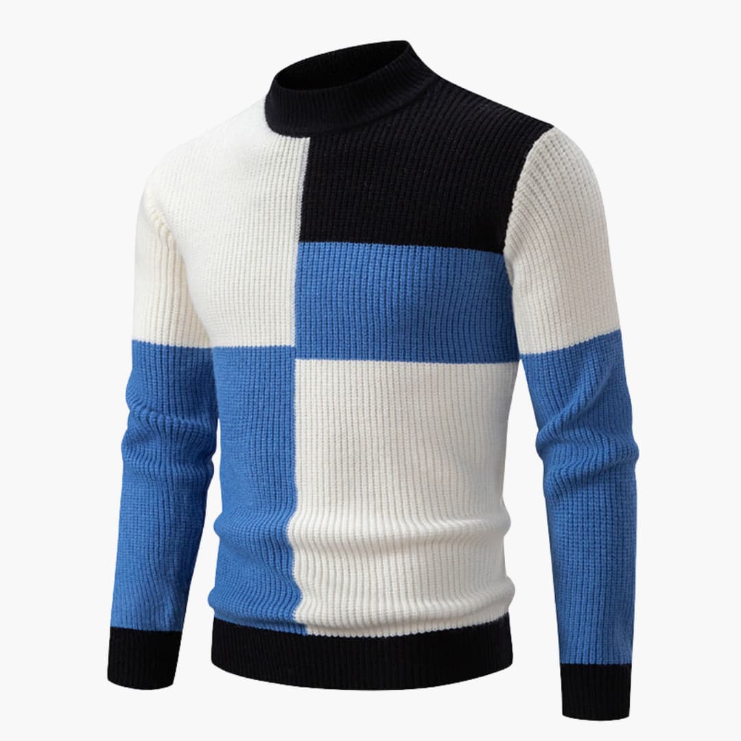 Grafik-Blockmuster Strickpullover für Herren