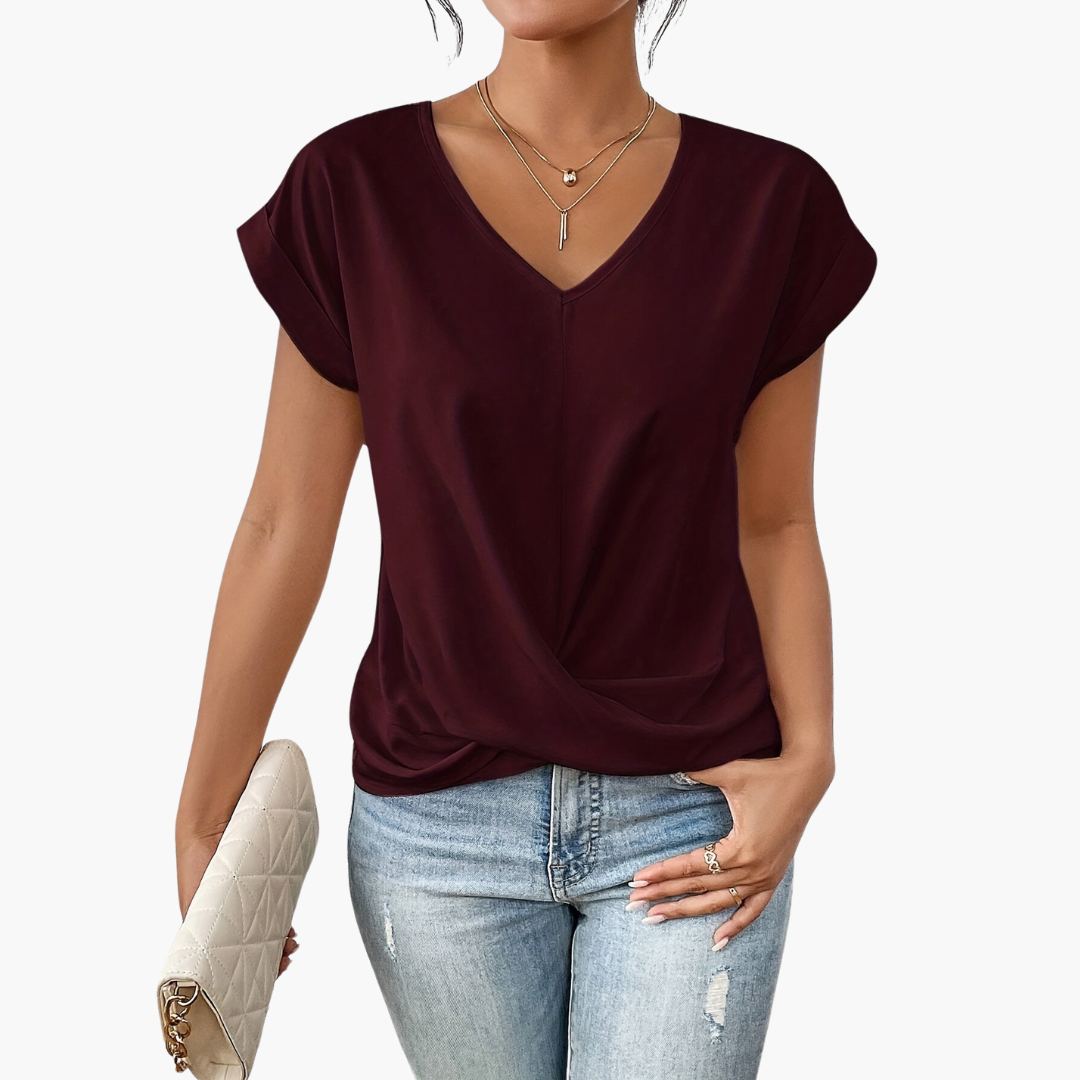 V-Ausschnitt T-Shirt für Damen