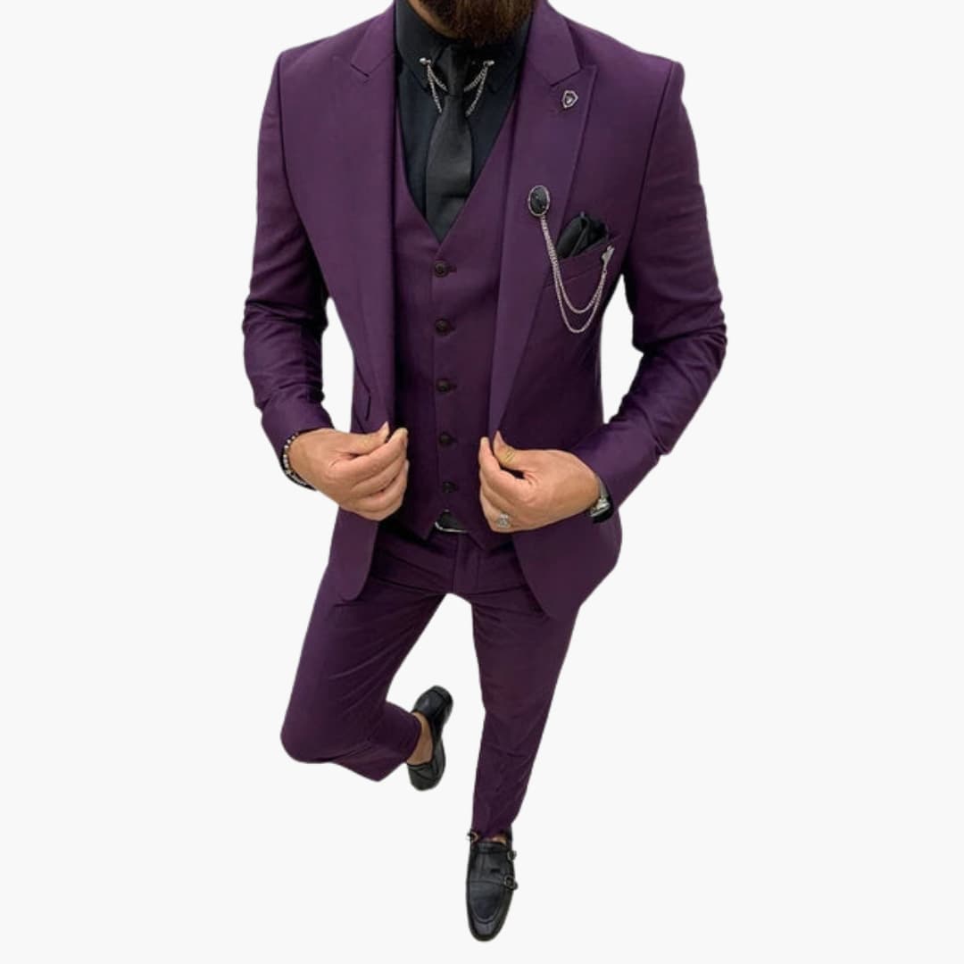 Slim Fit Abendanzug 3-teilig für Herren