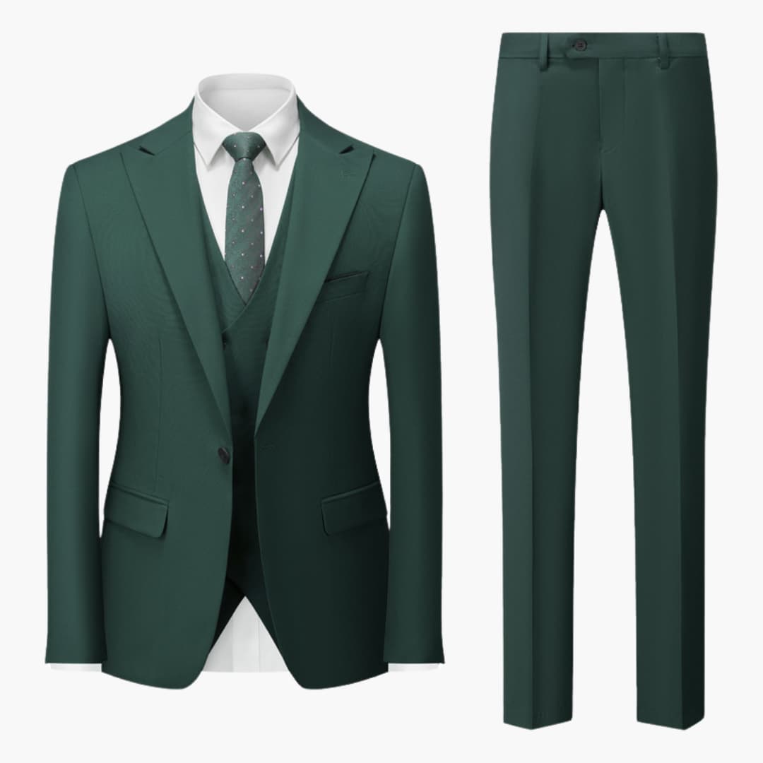 Dreiteiliger Slim-Fit Herrenanzug
