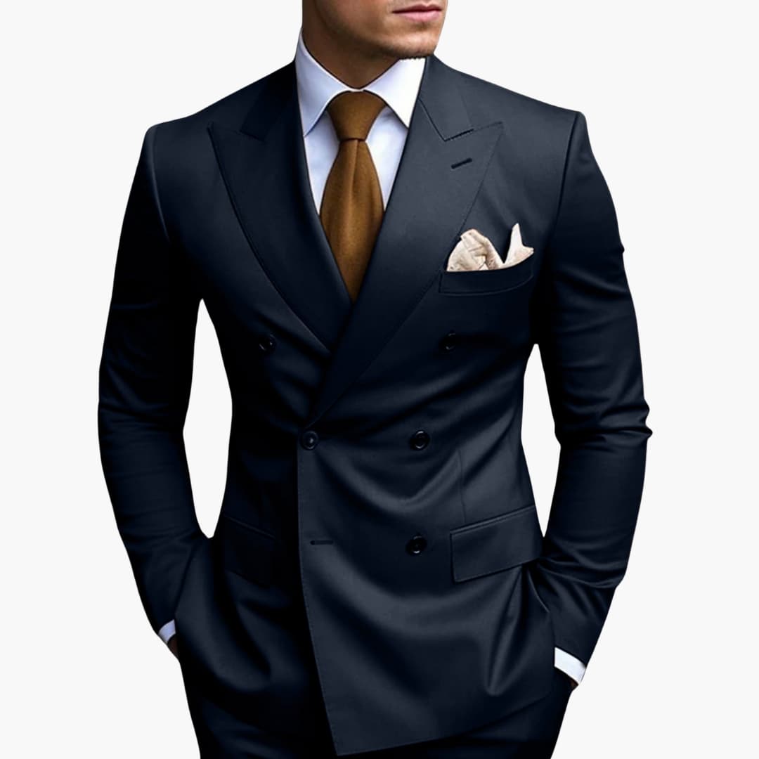 Doppelreihiger Slim Fit Anzug für Herren