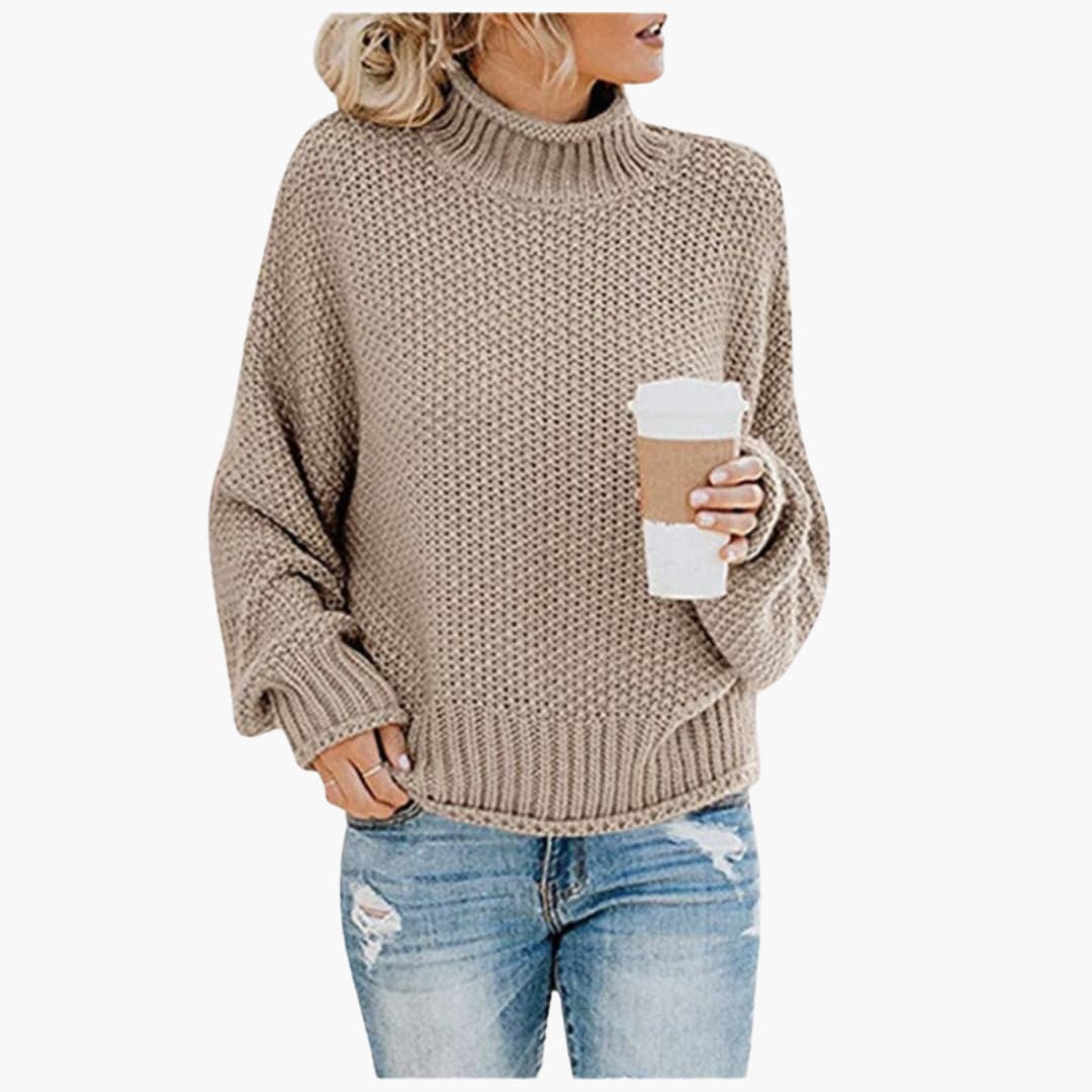 Klassischer Rippstrickpullover für Damen
