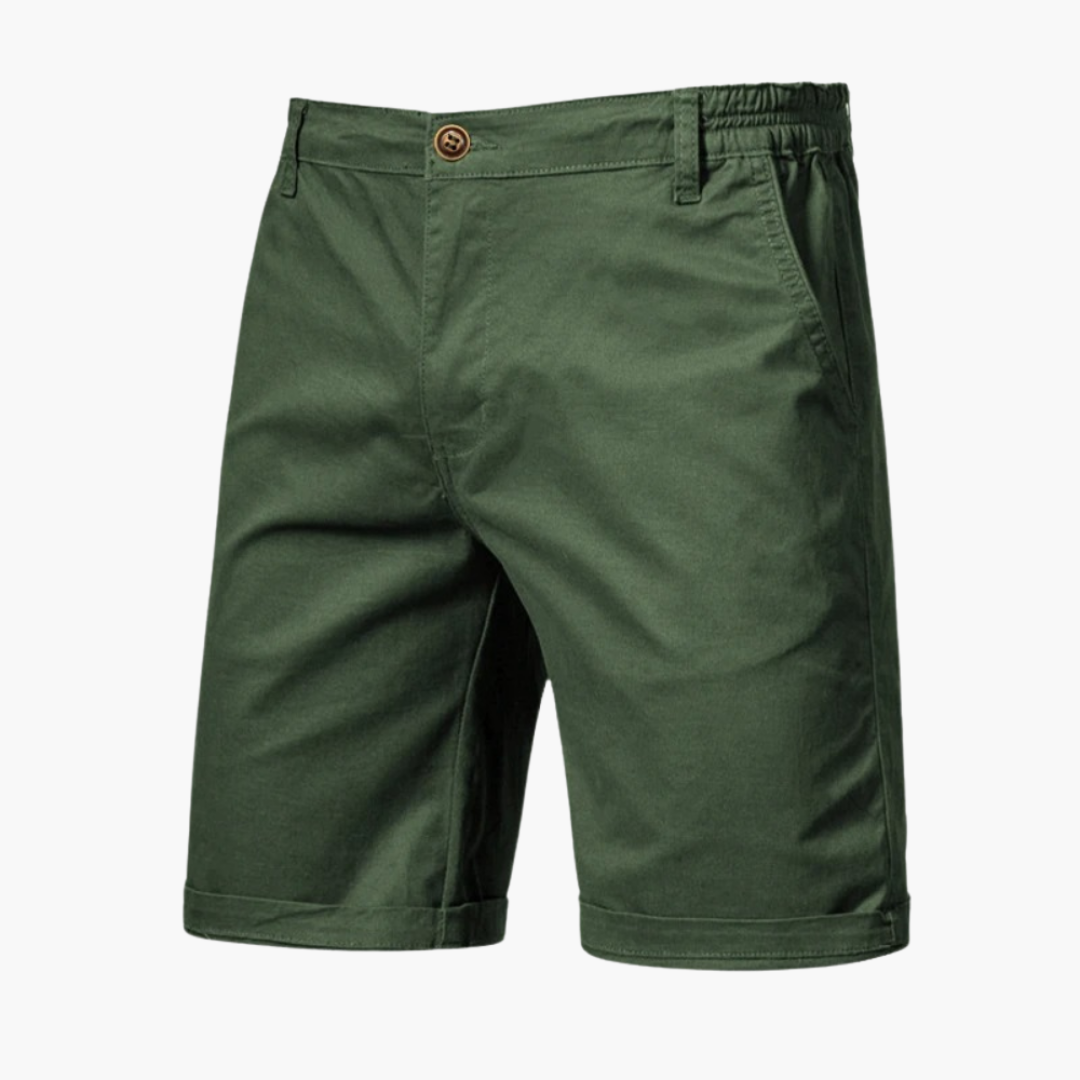 Bundfalten Shorts mit Umschlag für Herren