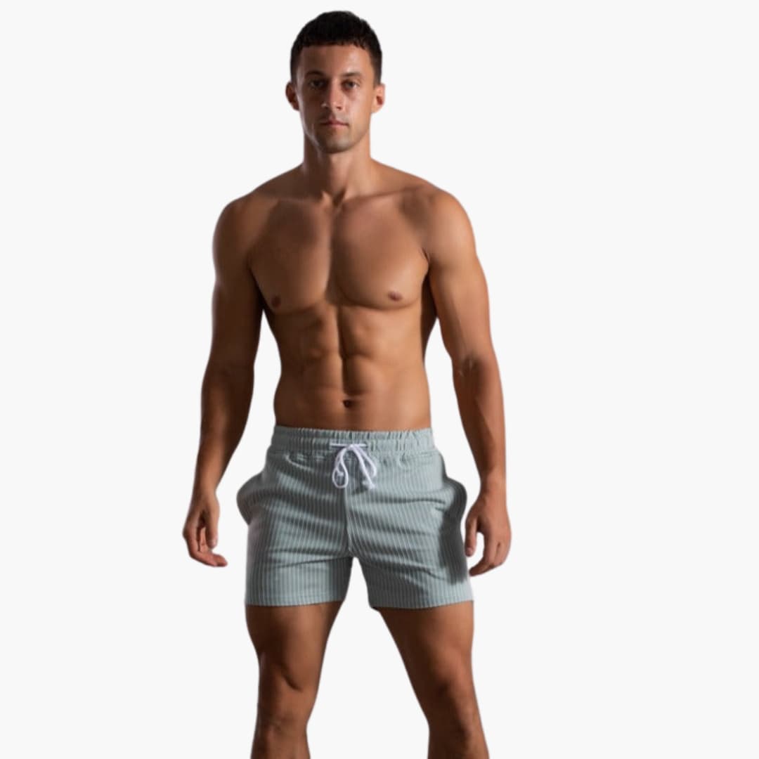 Kordelzug Gestreifte Shorts für Herren