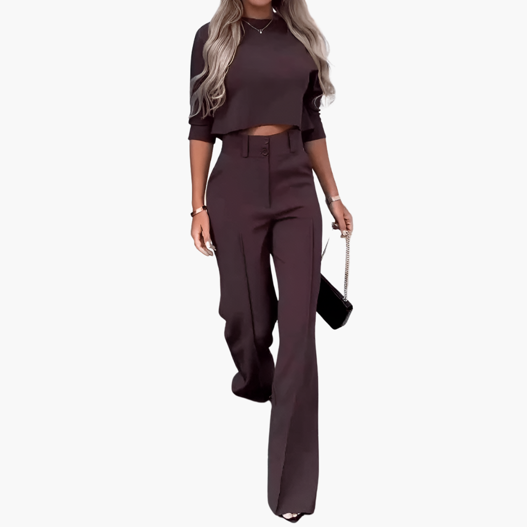 Crop Top Zweiteiler Set für Damen