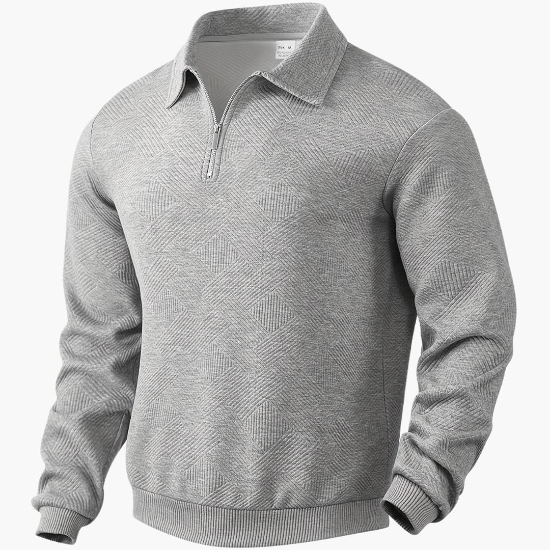Geometrisch Gemusterter Strickpullover für Herren