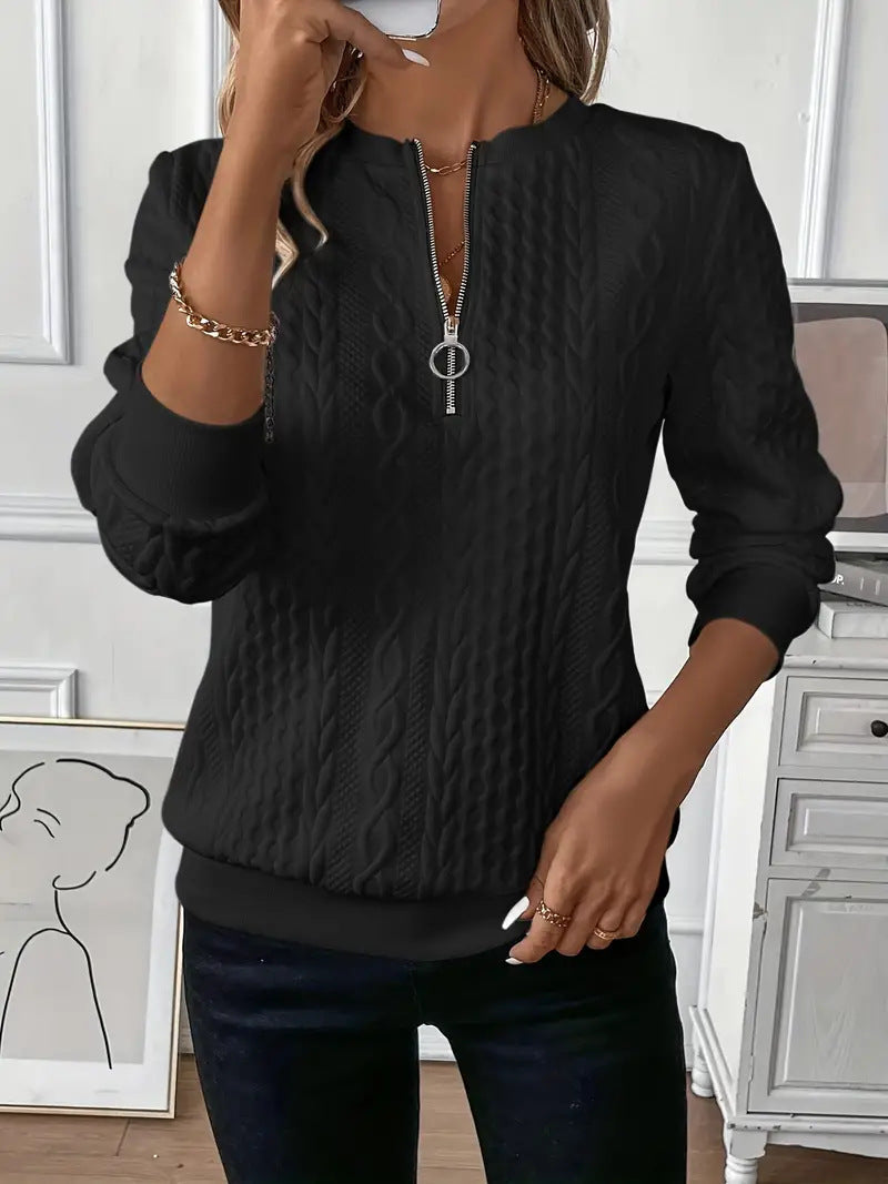 Zopfmuster Strickpullover für Damen