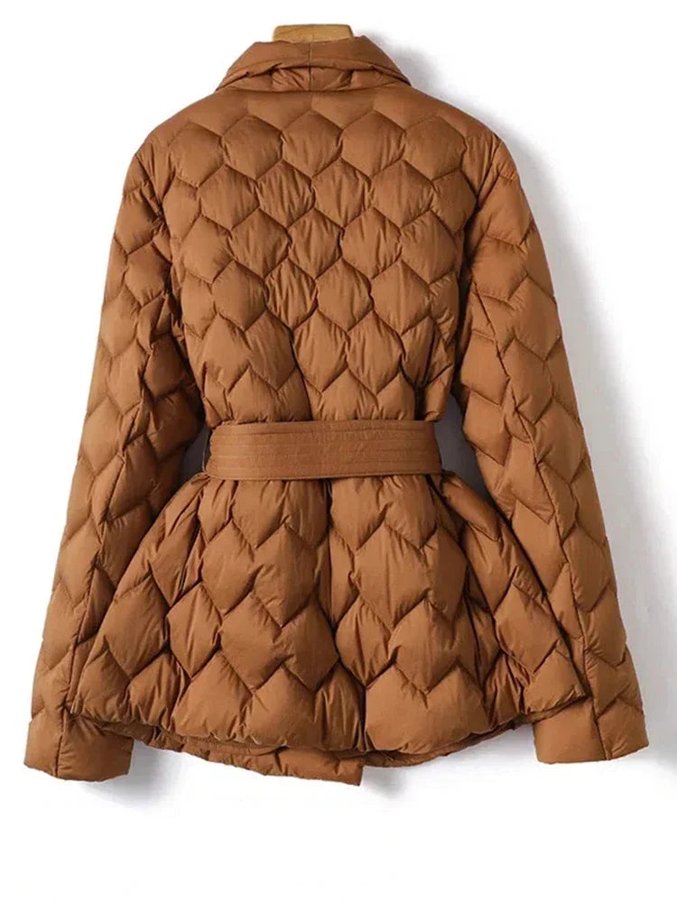 Gürtel Steppjacke für Damen