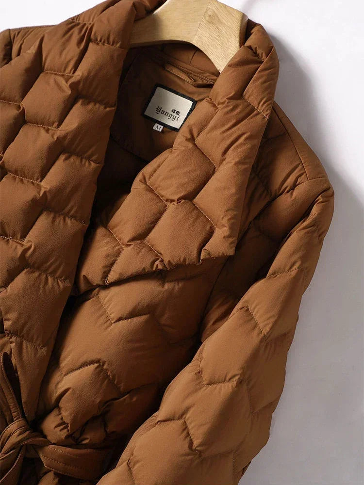 Gürtel Steppjacke für Damen