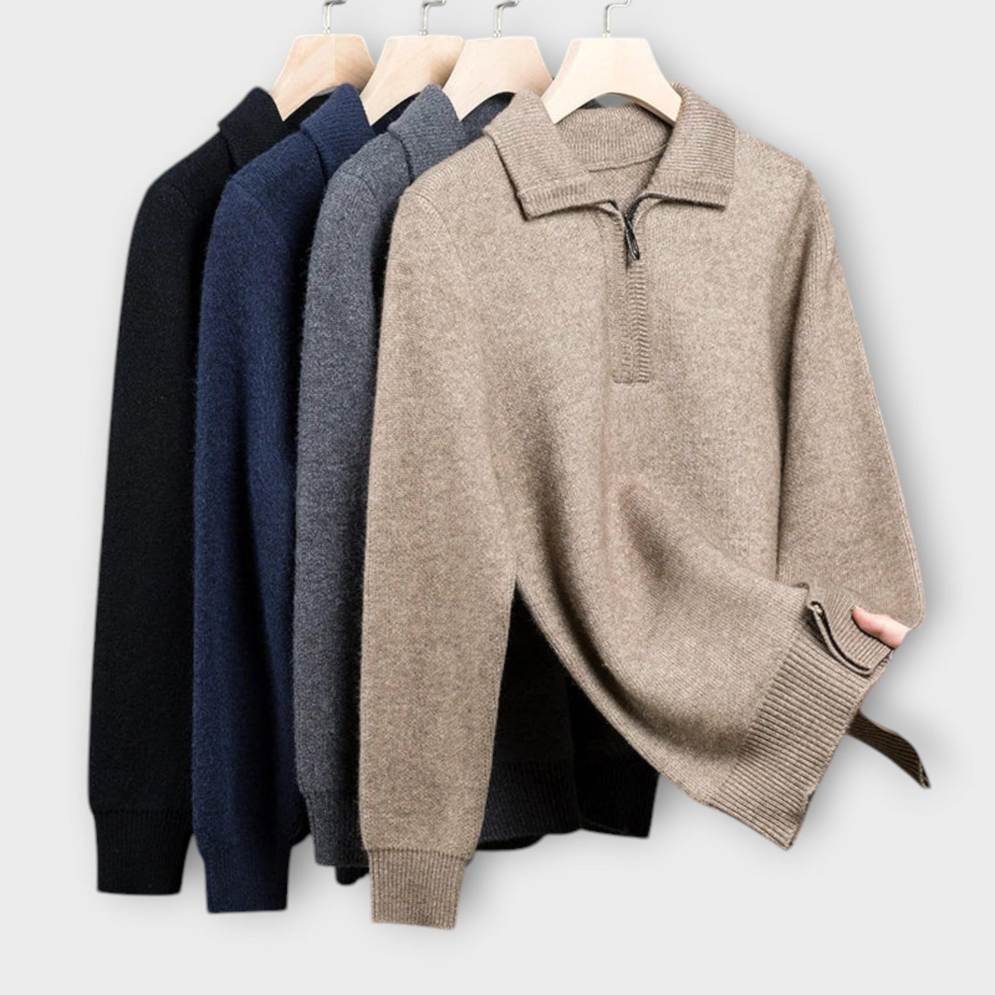 Halb-Zip Winterpullover für Herren