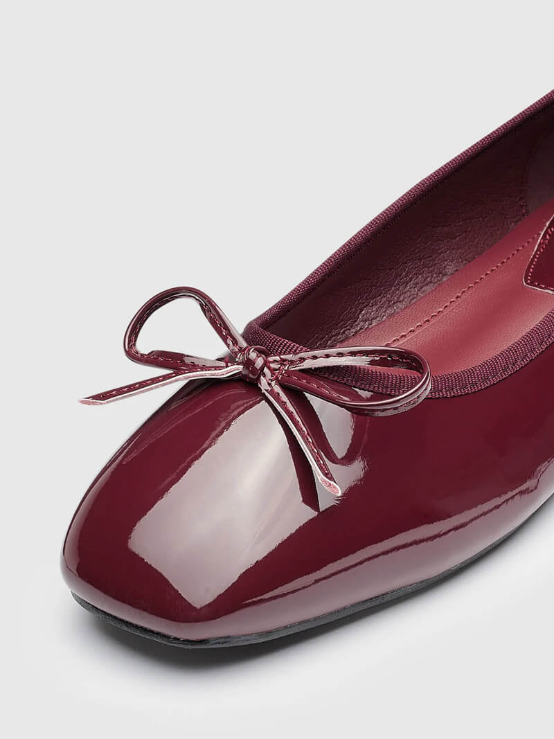 Runde Ballerinas mit Schleife für Damen