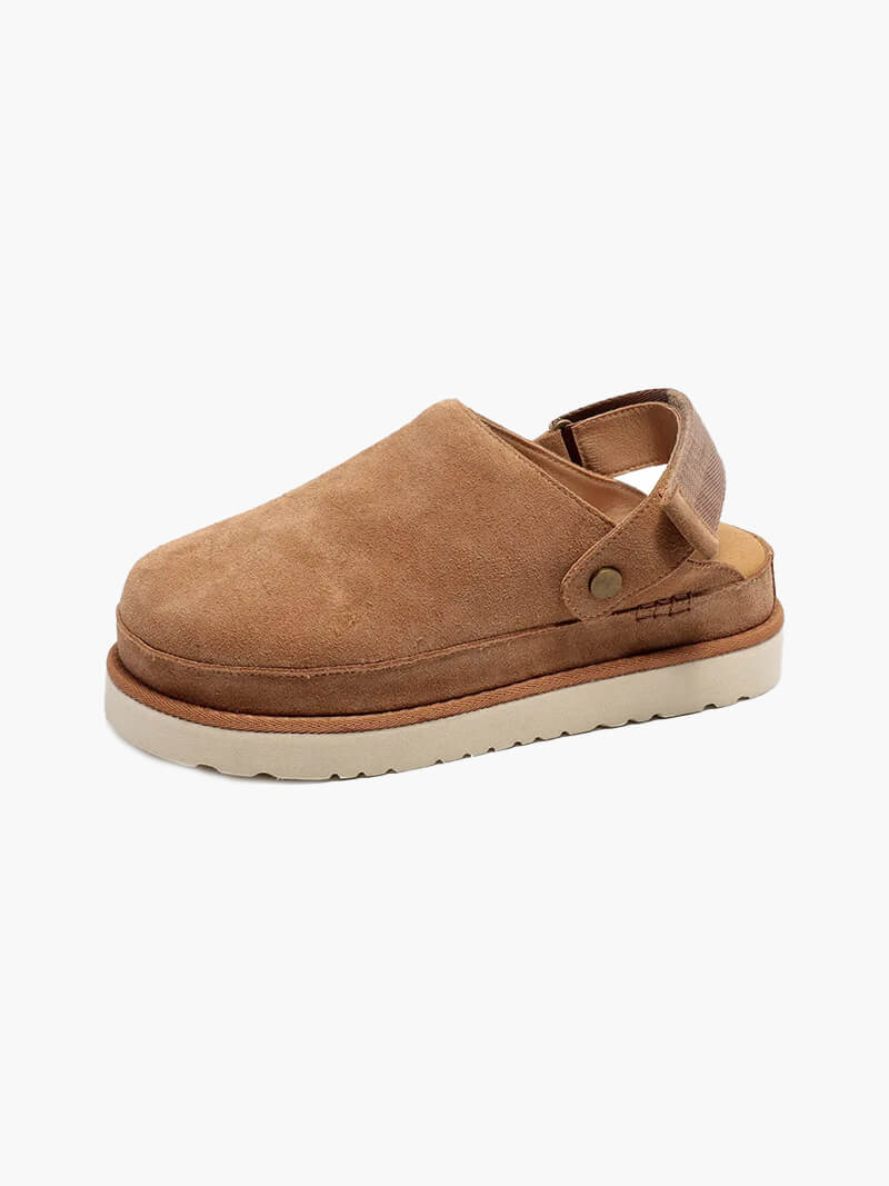 Wildleder-Optik Slipper für Damen