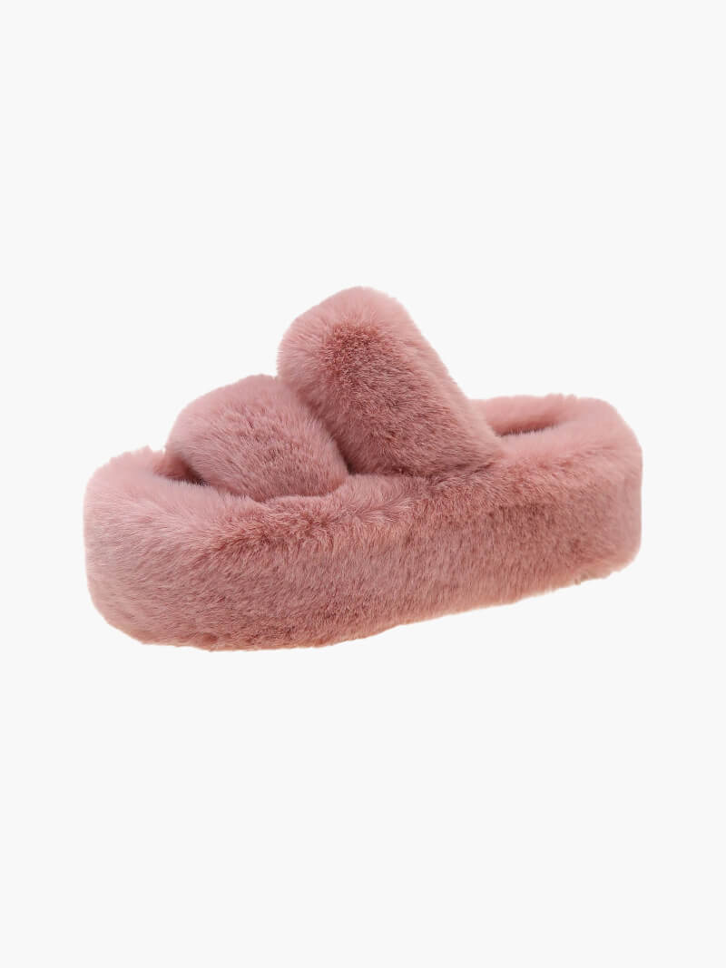 Kunstpelz Slipper für Damen