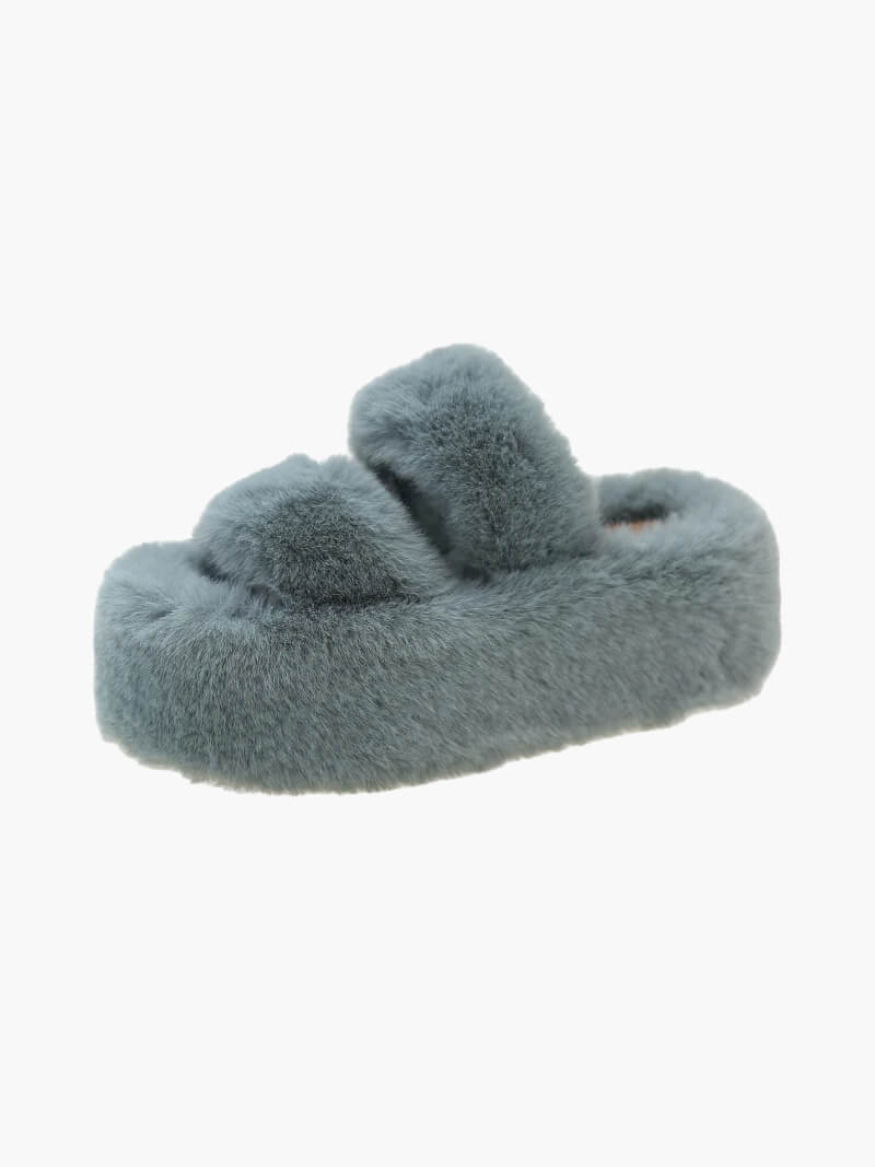 Kunstpelz Slipper für Damen