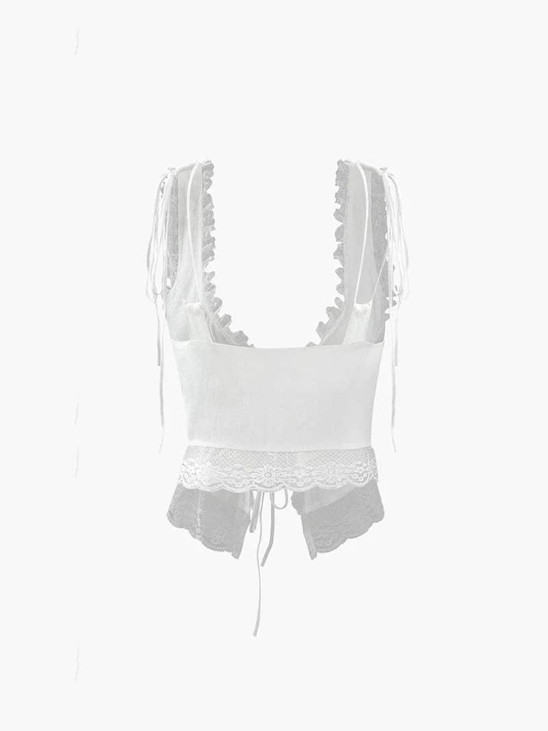 Ärmelloses Spitzentop für Damen