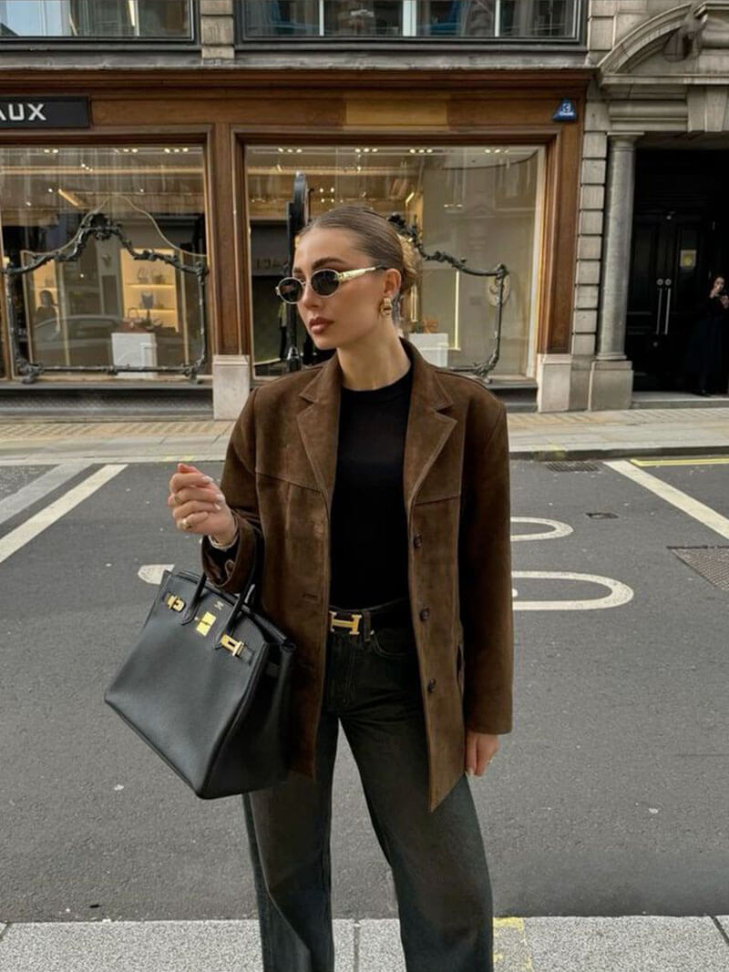 Wildlederoptik Kurzjacke für Damen